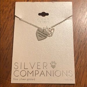 NWT Pets Leave Paw Prints On Your Heart Necklace